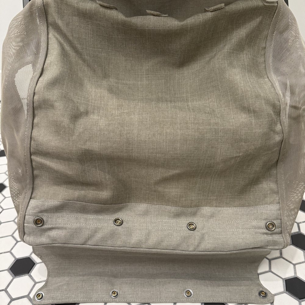 The same stroller basket after cleaning